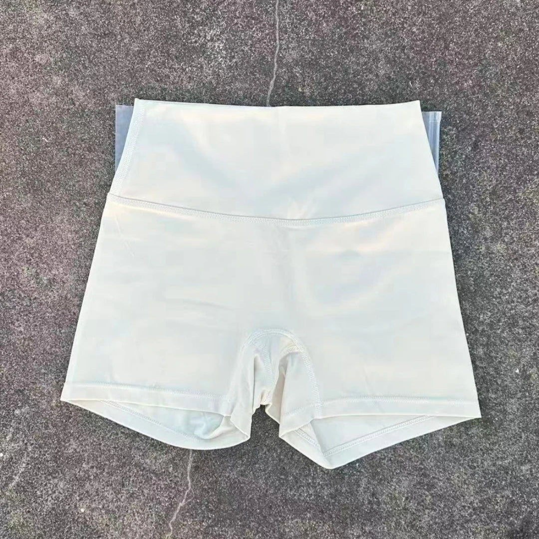 Solid Color Women Fitness Sport Short High Waist Yoga Short Legging Bike Soft Squatting Proof Comprehensive Training Jog Athleti - Matrix Studios