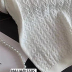 Korean Ice Silk Polo Neck Knitted Shirt Women 2025 Summer Chic Thin Unique Jacquard Short Sleeve Ladies Tops Women’s Clothing - Matrix-studios.com