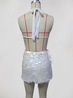 Swimwear Skirt Cover-up 2 Piece Set Women Crop Tops And Mini Skirt Bathing Suit Fashion Solid Hollow Sexy Beach Cover Up Outfits - Matrix Studios