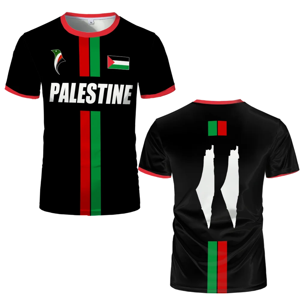 2025 New Palestine Football T-shirts Summer  Men's And Women Palestinian Jersey Gaza Kid's Tees Gifts Wholesale Unisex T Shirt - Matrix Studios