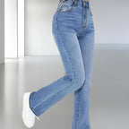 New women's hot jeans slimming European and American style casual versatile high waist washed Denim trousers for women - Matrix-studios.com