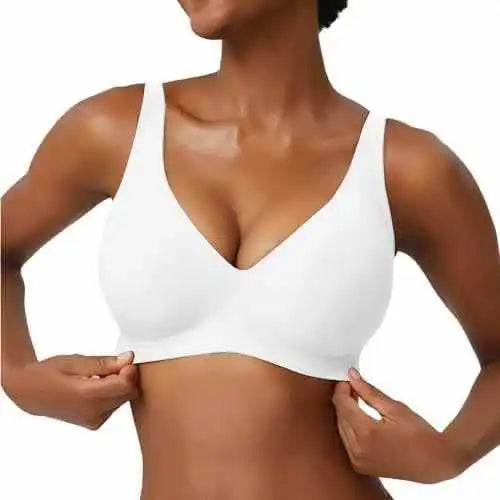 Women's Wire-Free Seamless Leopard Print Bra Soft Jelly Full Cup Thin Mold Bra Beautiful and Breathable Supportive Push Up Bra - Matrix Studios