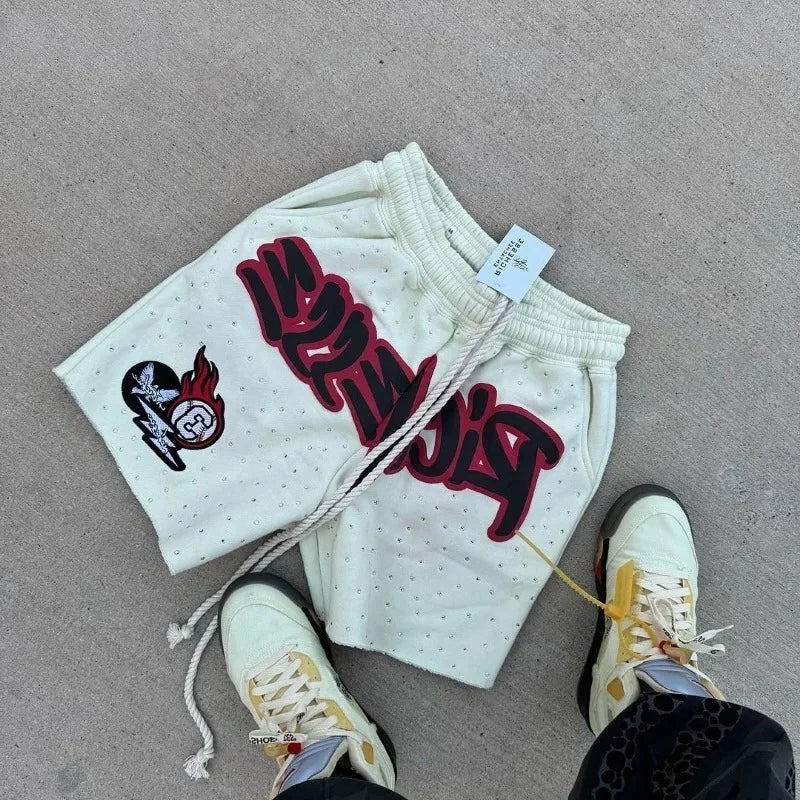 Y2K Harajuku Men's Shorts Letter-printed Sweatpants Fashion Quick-drying Shorts Street Hip Hop Breathable Loose Unisex Shorts