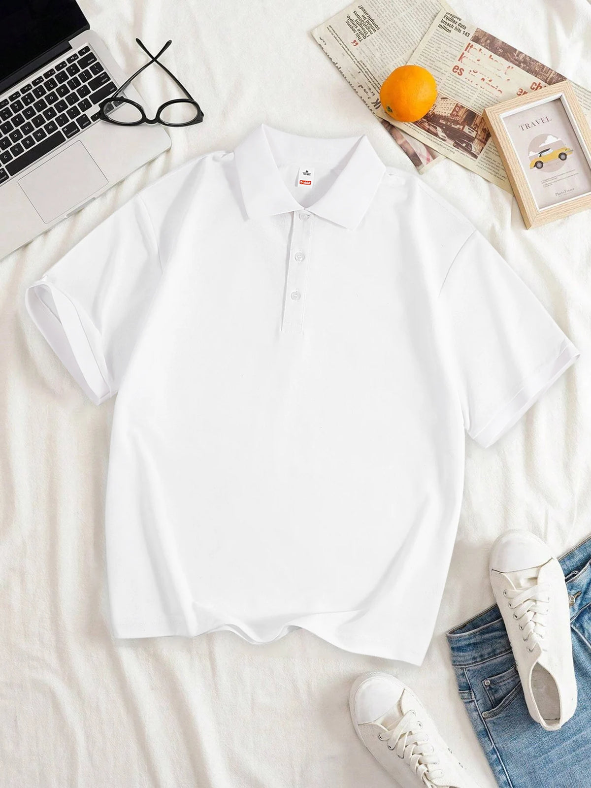 Women Solid Color Polo Shirt Summer Casual Cool Feeling Antibacterial Tops Breathable Short-sleeved Lapel Slim Fit 2025 Clothes - Matrix-studios.com