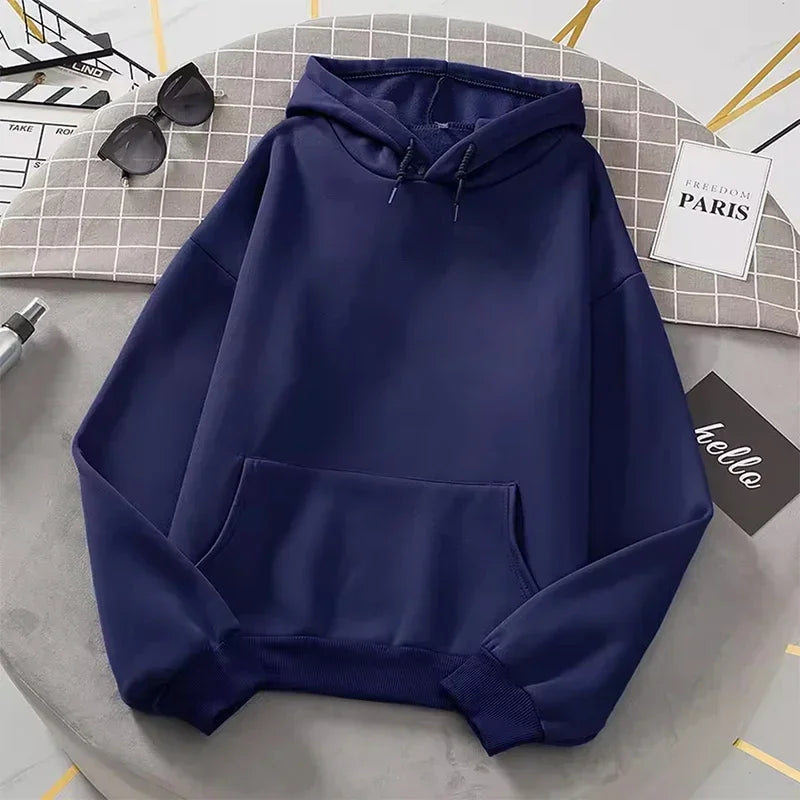 Spring Autumn Fashion Men's Women's Hoodie Casual Hoodies Pullovers Sweatshirts Women's Top Solid Color Hoodies Sweatshirt Women - Matrix Studios