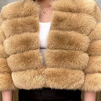High Quality Fur Coat Women 100% Real Fox Fur Jacket Women's Fall/Winter Luxury Short Natural Fox Fur Coat Leather Jacket - Matrix Studios