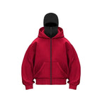 2025 Autumn Men Balaclava Y2K Gothic Harajuku Winter New Item Double Hooded Sweatshirt Men's Hooded Mask Zipper Sportswear Women - Matrix Studios