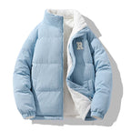 New Winter Men Reversible Corduroy Down Jackets Stand Collar Warm Parkas Fashion Male Casual Thicker Coats Man Slim Jackets 3XL - Matrix Studios