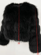 OFTBUY 2024 Winter Real Natural Raccoon Fox Fur Women Coat Short Leather Thickened Warm Jacket Elegant Fashionable Overcoats - Matrix Studios