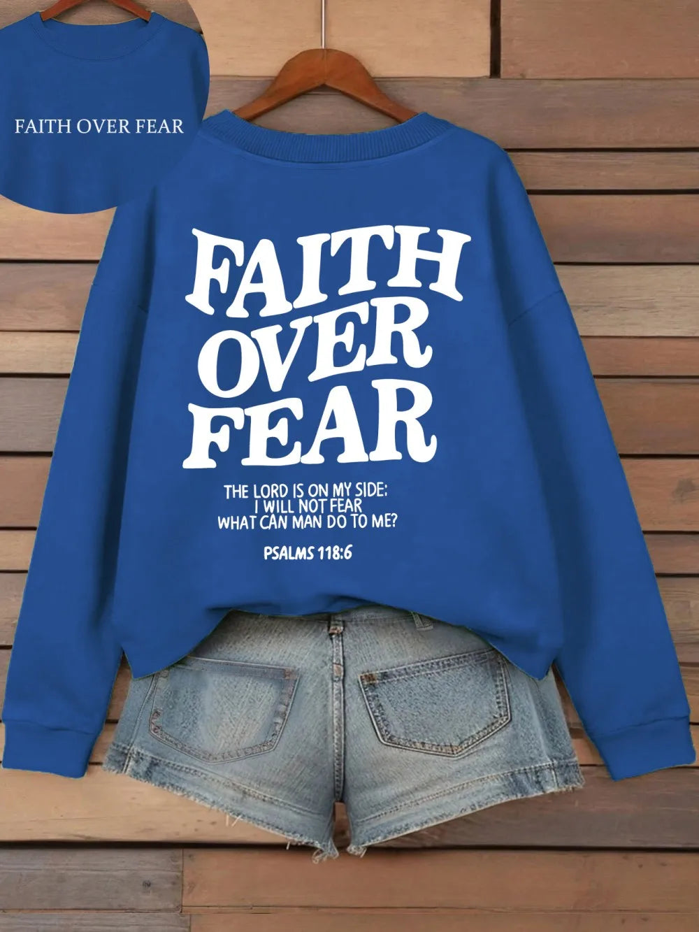 Casual Women's Hoodies Faith Over Fear Letter Printing Sweatshirts Fleece Warm Comfortable Pocket Pullovers Autumn Streetwear - Matrix Studios