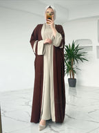 Eid Muslim Dress & Abayas for Women 2 Piece Set Musulman Ensembles Morocco Ramadan Caftan Abaya Kaftan Dubai Arab Long Robe 2024 - Matrix-studios.com