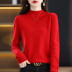 100% merino wool cashmere sweater women's sweater semi-high-necked long-sleeved pullover new warm pullover in autumn and winter. - Matrix Studios