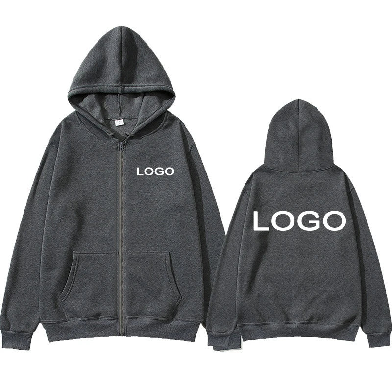 Customized Printed Men Women Zipper Up Hoodie Loose Casual Clothing Fashion Long Sleeve Hooded Pullover Personality Sweatshirts - Matrix Studios