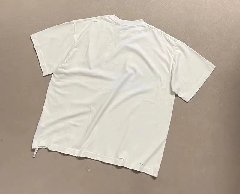 Damaged Hole Apricot Satoshi Nakamoto Oversized T Shirt Men Women High Quality Cracked Graphics Print Tee Tops T-Shirt - Matrix-studios.com