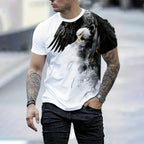 Men's Summer Fashion T-shirt Eagle 3D Printed Short sleeved T-shirt Summer Outdoor Leisure Quick drying Breathable T-shirt - Matrix Studios