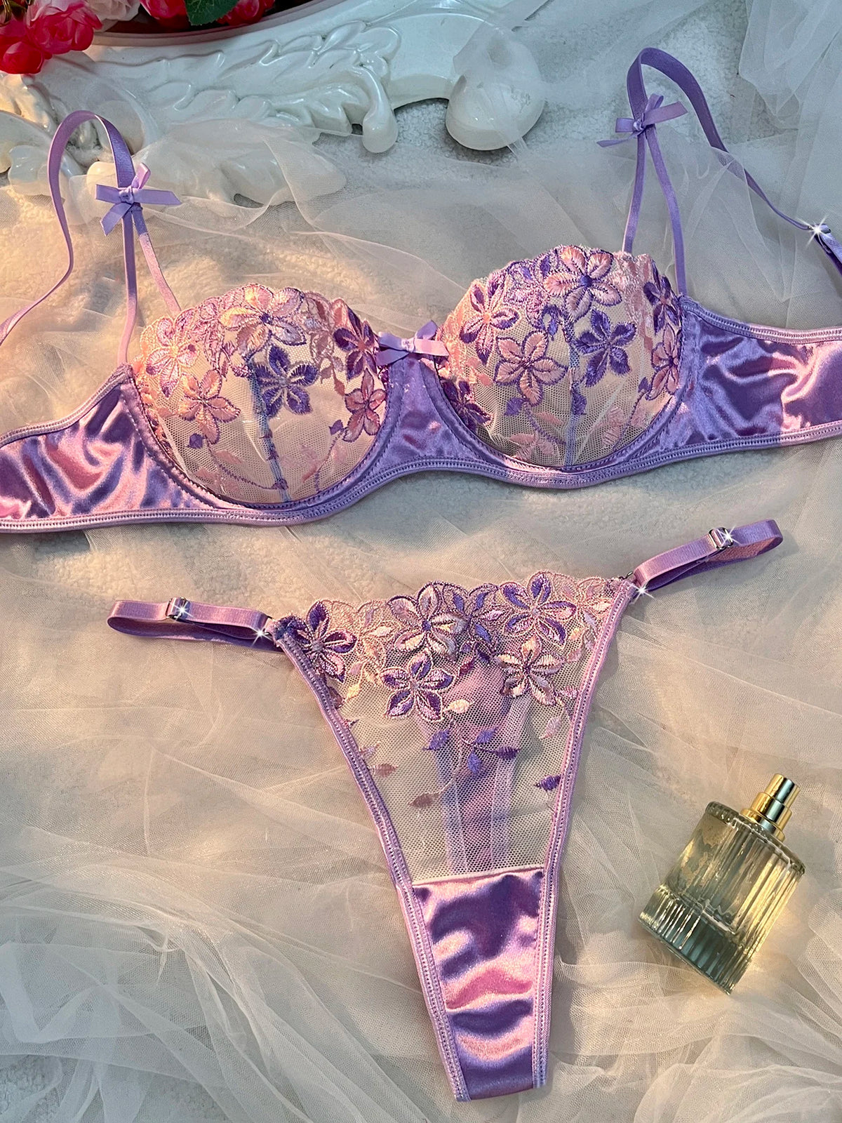 Valentine's Eve Light Purple Danube Group Ladies Sexy Lingerie Bra Women's Suit - the Temptation of a Seductive Night - Matrix-studios.com