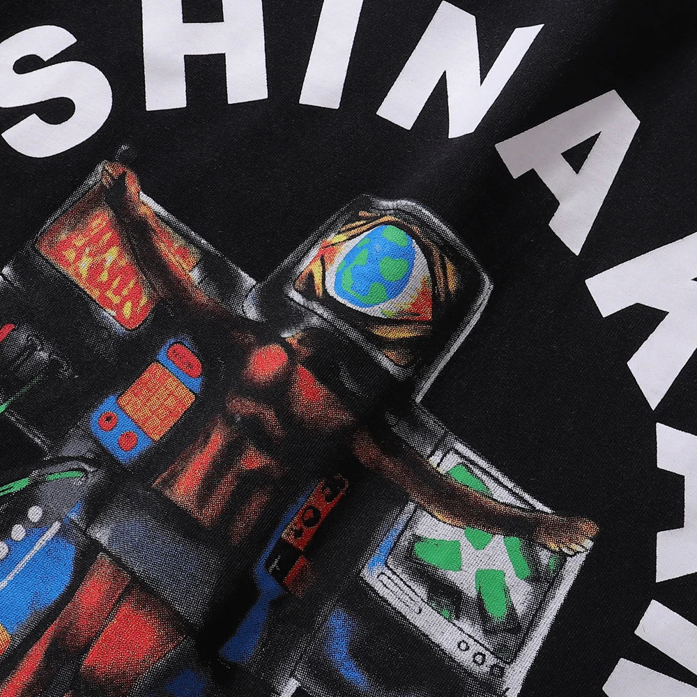 Free shipping New Satoshi Nakamoto fashion T-shirt hotfix rhinestone and Printed with Washed Oversized 100% cotton Men Women T-shirts Y2K Fashion streetwear - Matrix-studios.com