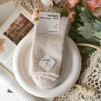 Wool Socks for Women Autumn Winter Medium Tube Socks Thickened with Wool Warm Rabbit Hair Socks Winter Black Cashmere Stockings - Matrix Studios
