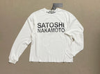 White Waffle Long Sleeve Satoshi Nakamoto T Shirt Men Women High Quality Tee Tops T-Shirt - Matrix-studios.com
