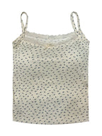 Elegant Lace Flower Print Slim Sexy Vest Floral Tops One Size Tank Spring Sweet Bowknot Style T-Shirt Casual Crop Top Summer - Matrix-studios.com