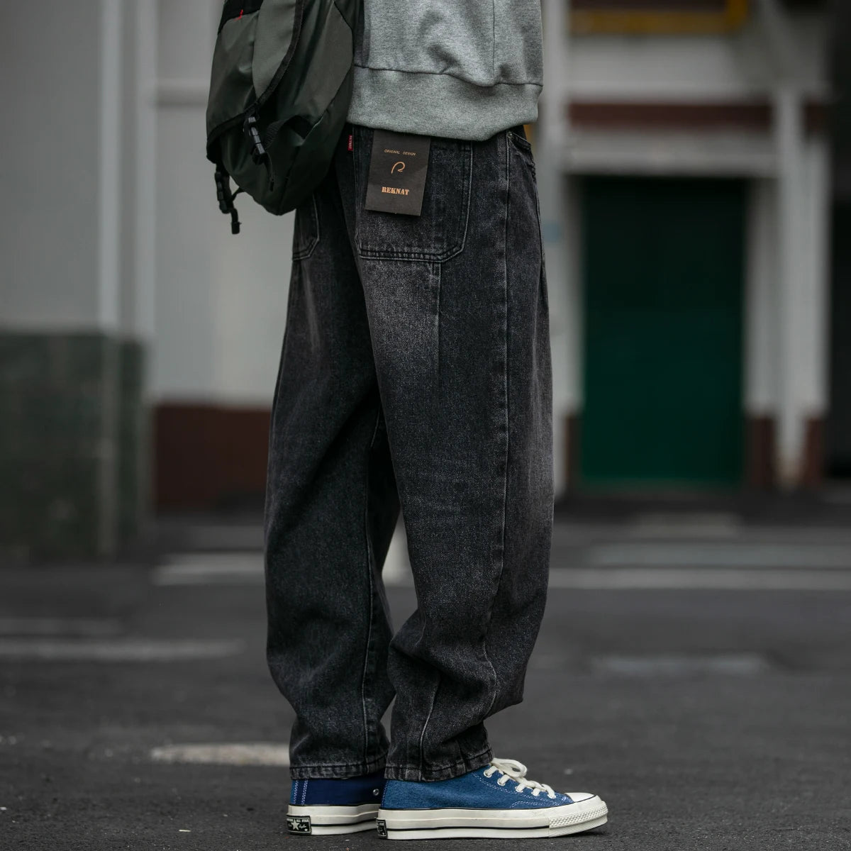 American Vintage High Quality Denim Cargo Pants Men Clothing Streetwear Loose Skate Jeans Harajuku Casual Harem Trousers Male - Matrix Studios