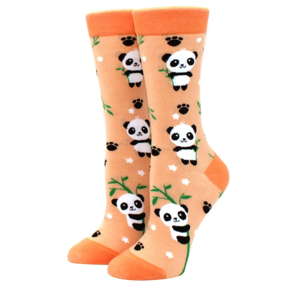 Novelty Woman Socks Harajuku Cotton Funny Happy Cartoon Cat Dog Pattern Unisex Socks Men Novelty Kawaii Socks - Matrix Studios
