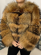 OFTBUY 2024 Winter Real Natural Raccoon Fox Fur Women Coat Short Leather Thickened Warm Jacket Elegant Fashionable Overcoats - Matrix Studios
