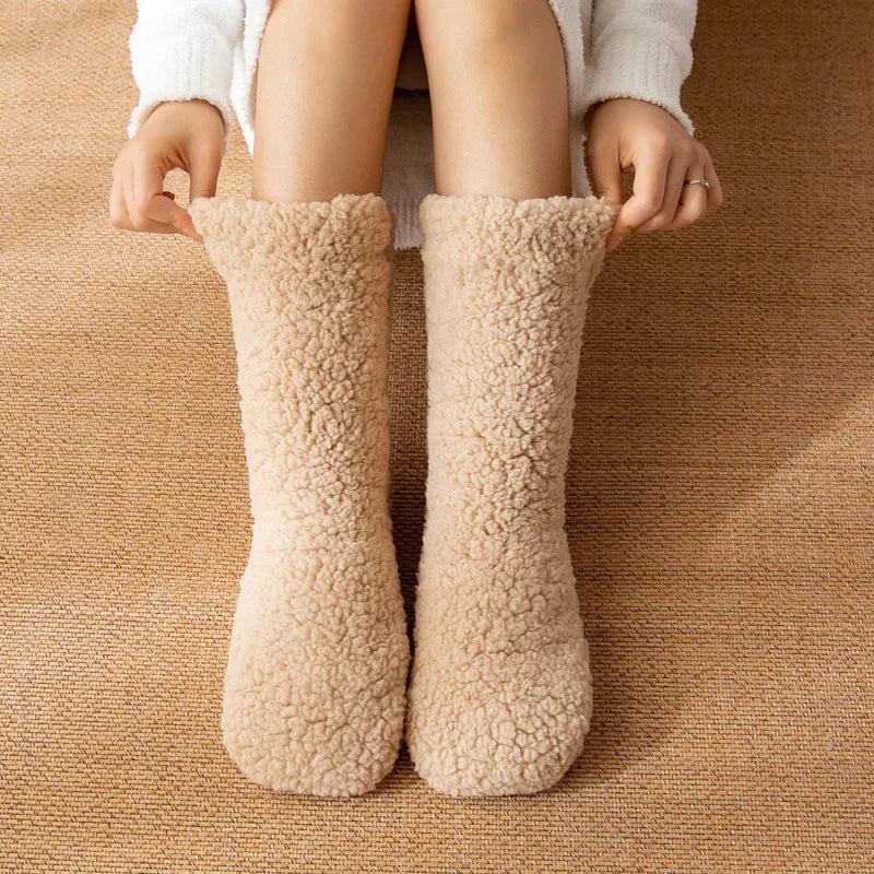 Thickened Winter Women Thermal Cashmere Socks Floor Socks Women's Carpet Home Plus Socks Velvet Sleep Socks Slippers Leg Cover - Matrix Studios