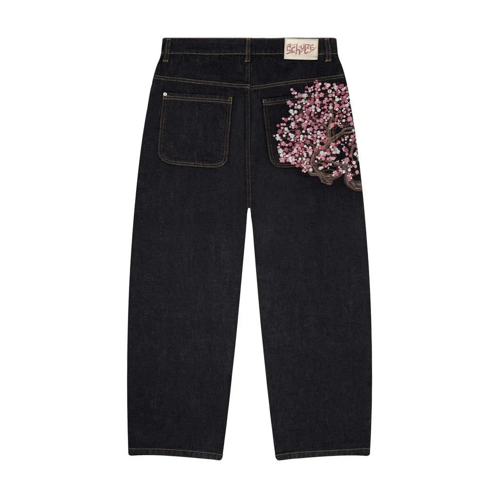 Vintage 2000s Statue of Liberty Jeans High Waisted Baggy Straight Denim Pant Streetwear Jean Hot Stamp Diamond Studded Y2k Pants - Matrix-studios.com