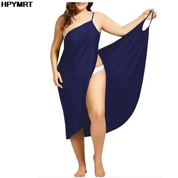2022 5XL Summer Ladies Halter Dress Solid Color Sexy Suspenders Cross Sleeveless Ladies Clothes Beach Skirt Female Clothing Tops - Matrix-studios.com