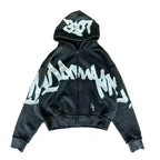 Korean Fashion Simple Gray Double Sided Oversized Zipper Hoodie Women Y2K New Harajuku Gothic Casual Joker Couple Sweatshirt - Matrix Studios