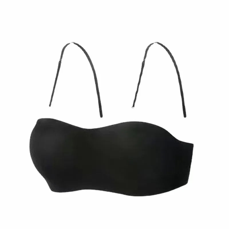 Strapless Bra for Women One-pieces Sexy Tops Seamless Bra Corset Traceless Nude Shaping Underwear Gathering Push Up Bra - Matrix Studios