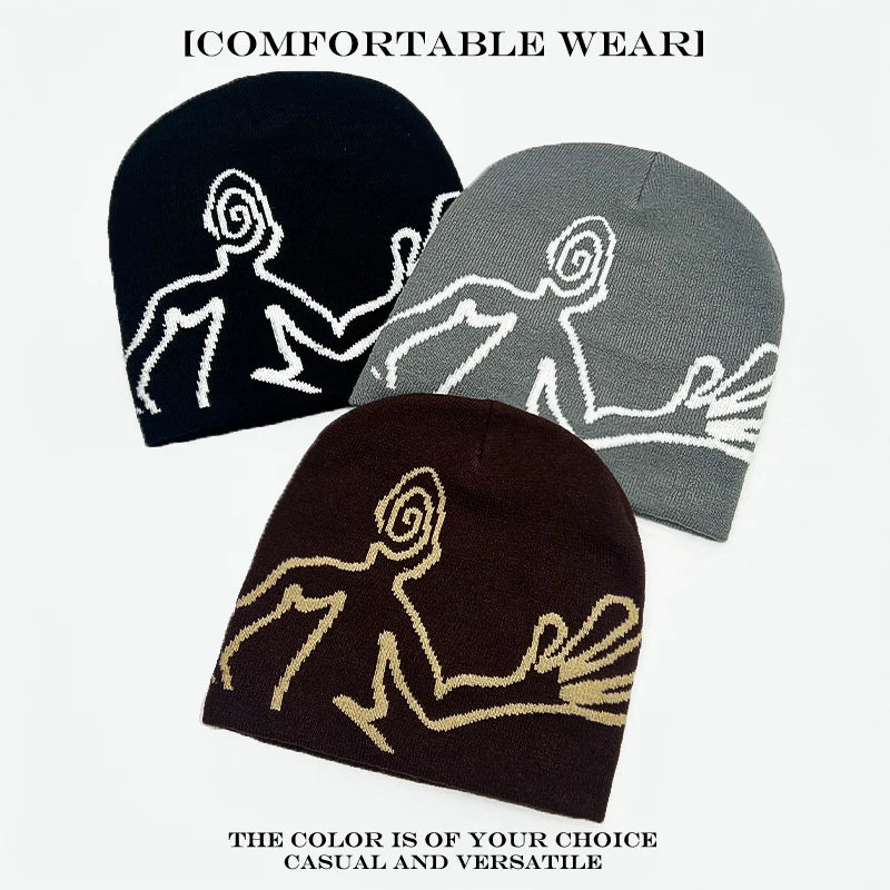 Warm Personal Fashion Street Beanies Outdoor Versatile Skateboard Sports ins New Men Women Niche Jacquard Hikers Knitted Hats