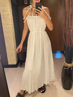 5 Colors Hollow Out Backless Crochet Knitted Tunic Beach Cover Up Cover-ups Beach Dress Beach Wear Beachwear Female Women V5429 - Matrix Studios