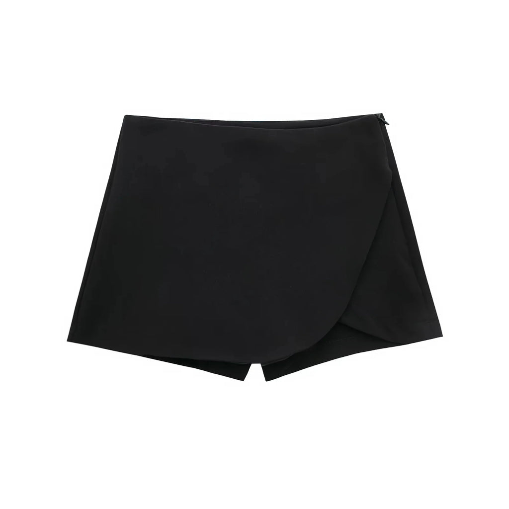 HXAO Women's Skirt Shorts Summer Beige Black Skirt Pants Woman Office High Waist Skort For Women Asymmetrical Pink Brown Skirt - Matrix-studios.com