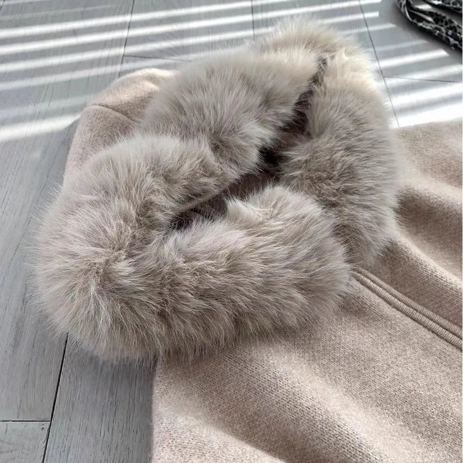 Big Cllar Sweater Cardigan Jacket for Women, The Latest Autumn / Winter Loose Fit Slimming Knit Sweater for 2025 - Matrix Studios