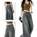2000s American Vintage Pants Women Casual Y2k Thin Sportwear Y2k Clothing Retro Trouser Casual Chic Retro Harajuku Jeans Female - Matrix-studios.com