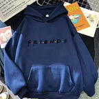 Women Friends Print Hoodie Long Sleeve Pullover Fashion Clothing Casual Solid Color Female Spring Autumn Fashion Streetwear - Matrix Studios