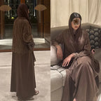 Eid Women Lace Abaya Open Dress Ramadan Abaya Party Vestidos Largos Muslim Jalabiya Morocco Kaftan Dubai Islam Arab Long Robe - Matrix-studios.com