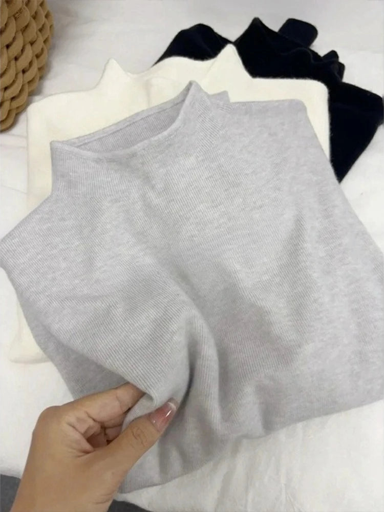 Women's Casual Vintage Knitted Long Sleeve Pullovers 2026 Autumn Winter Fashion Turtleneck Ladies Solid Sweater Woman clothing - Matrix-studios.com