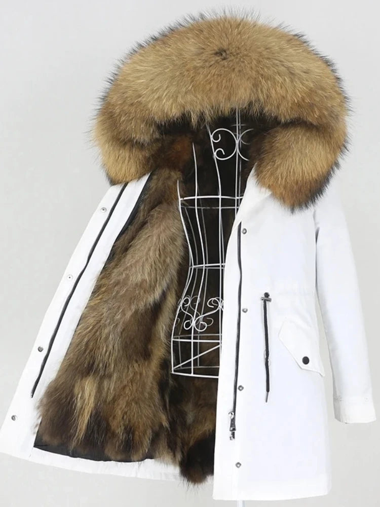 OFTBUY Winter Jacket Women Long Parka Real Fox Fur Coat Natural Raccoon Fur Collar Hood Thick Warm Streetwear Parkas New - Matrix Studios