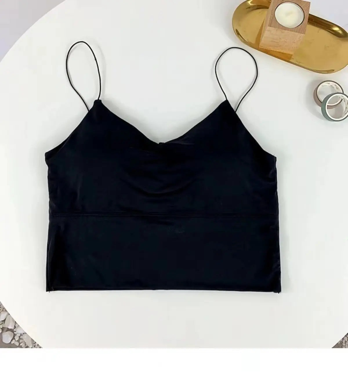 1pc Women Sexy Solid Color Camisole Ice Silk Tube Seamless Sports Tank Top Wireless Underwear Padded Bra Bralette Vest - Matrix-studios.com