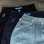 Y2K Embroidery Baggy Boy Jeans Women Streetwear Gothic Cartoon Blue Straight Jeans Retro Punk Rock High Waist Denim Trousers - Matrix-studios.com