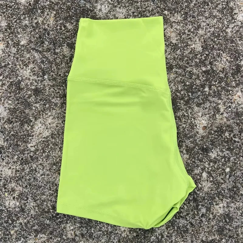 Sexy Solid Color High Waist Athletic Yoga Short Leg Cycling Women Fitness Sport Short Comprehensive Training Jogging Squat Proof - Matrix Studios