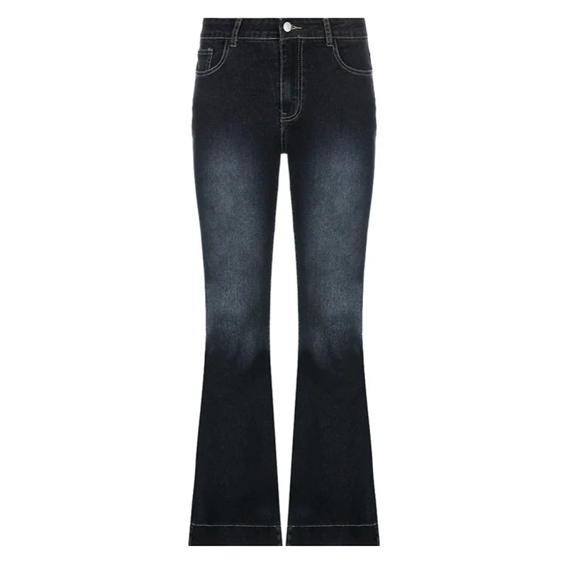 New Flare Jeans Women's Low Waist Trousers Vintage Aesthetic Denim Pants Streetwear Mom Casual Korean Fashion Y2k  Jeans - Matrix-studios.com