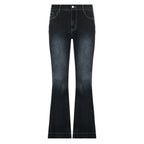New Flare Jeans Women's Low Waist Trousers Vintage Aesthetic Denim Pants Streetwear Mom Casual Korean Fashion Y2k  Jeans - Matrix-studios.com