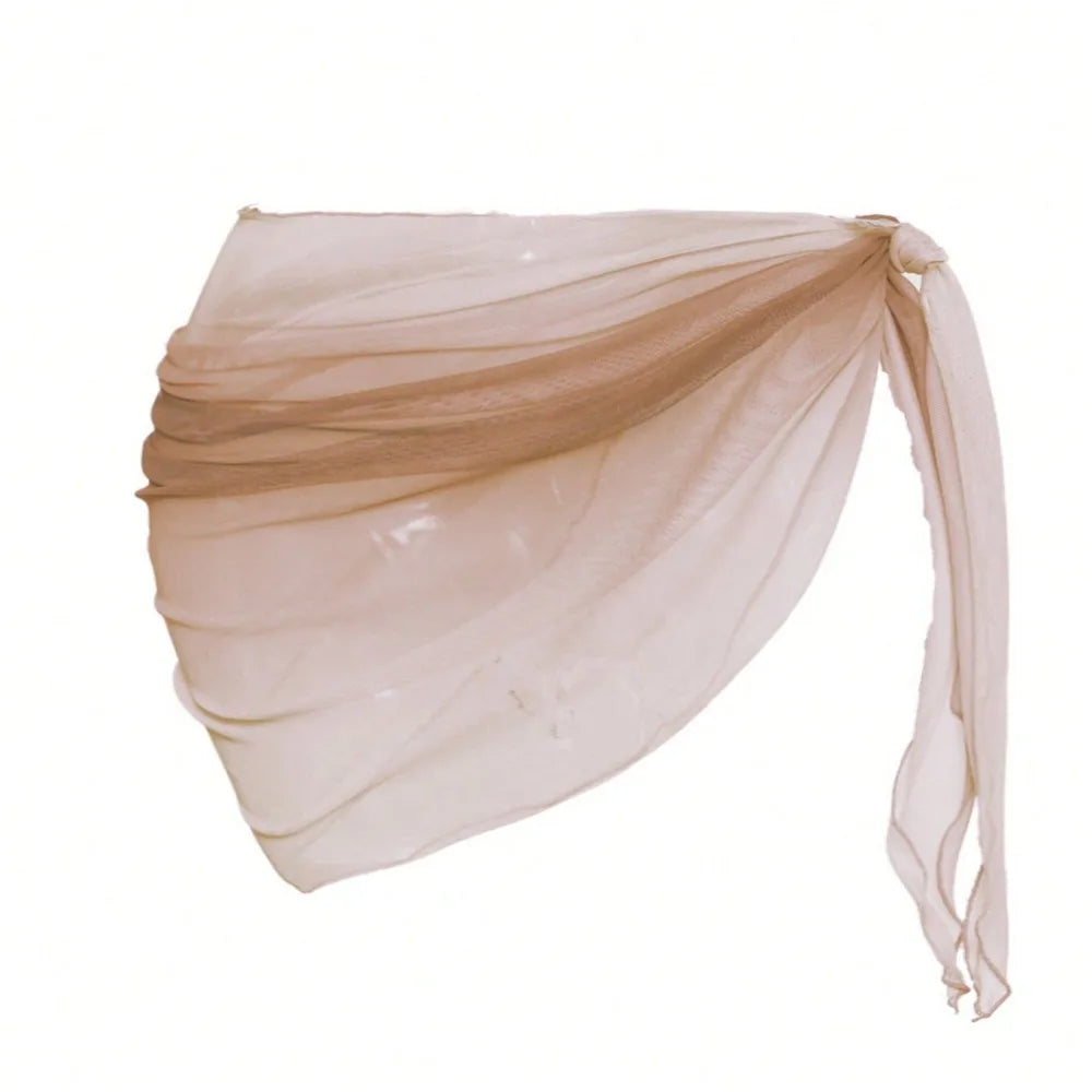 Chiffon Material Beach Dress UPF Protection Short Length Sarongs Gradient Color Breathable Quick-Dry Swimsuit Coverups - Matrix Studios