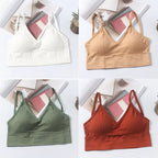 Kit 4 Women Seamless Bra Set, Sexy Beautiful Back Cotton Bra Comfortable Breathable Padded Bra Underwear - Matrix Studios