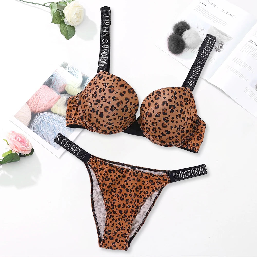 Victoria's Secret Women's Fashion Lingerie Set Sexy Breathable Soft Versatile Shapewear Sexy Lingerie Bra and Panty Set Push Up - Matrix-studios.com