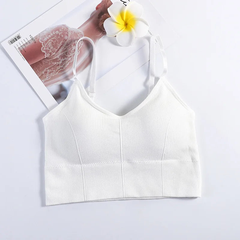 Backless Sportswear Woman Gym Sports Bra Seamless Womens Underwear Adjustable Shoulder Strap Inner Padded Yoga Vest Bralette - Matrix Studios